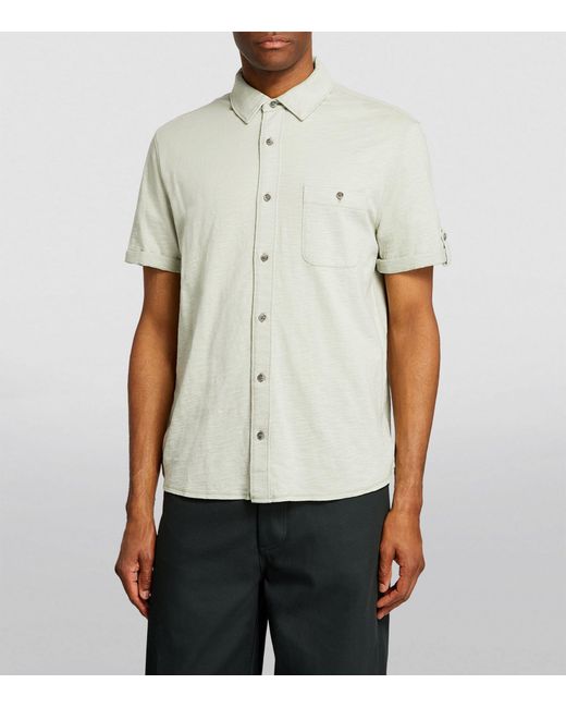 PAIGE White Short-sleeve Brayden Shirt for men