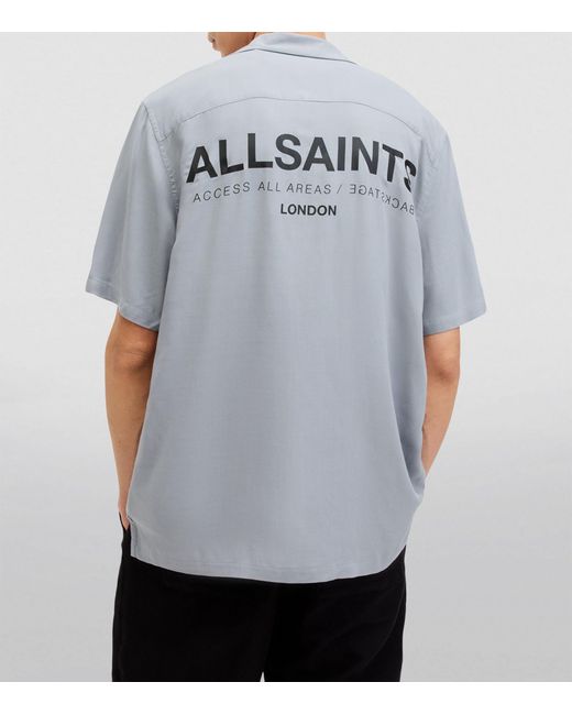 AllSaints Blue Access Shirt for men