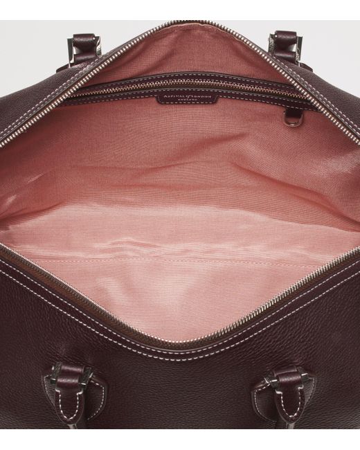 Aspinal Brown Leather Hudson Flight Bag
