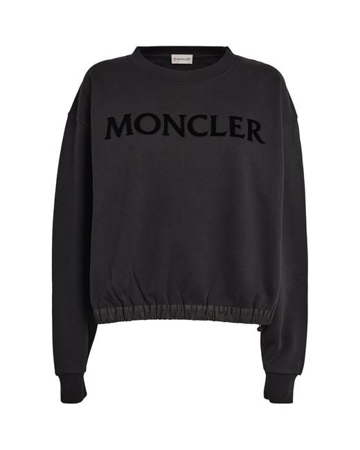 Moncler Black Tufted Logo Sweatshirt
