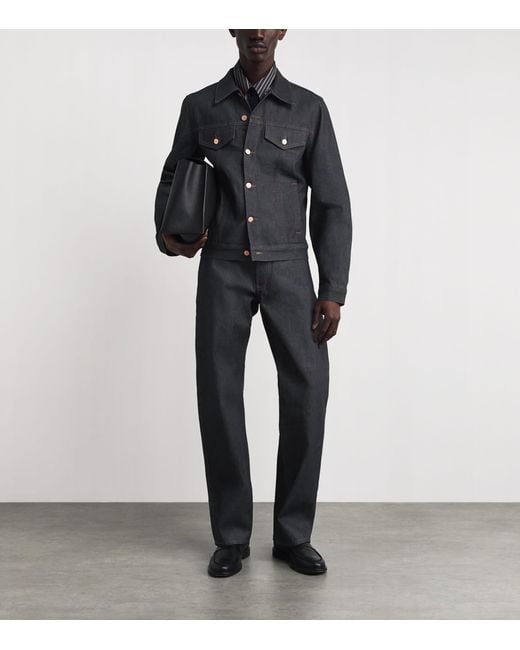 Emporio Armani Blue Blouson Denim Jacket for men