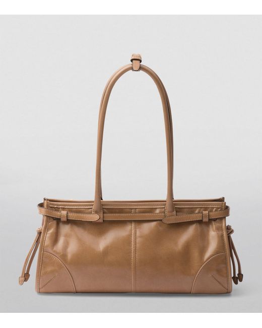 Prada Brown Medium Leather Top-handle Bag