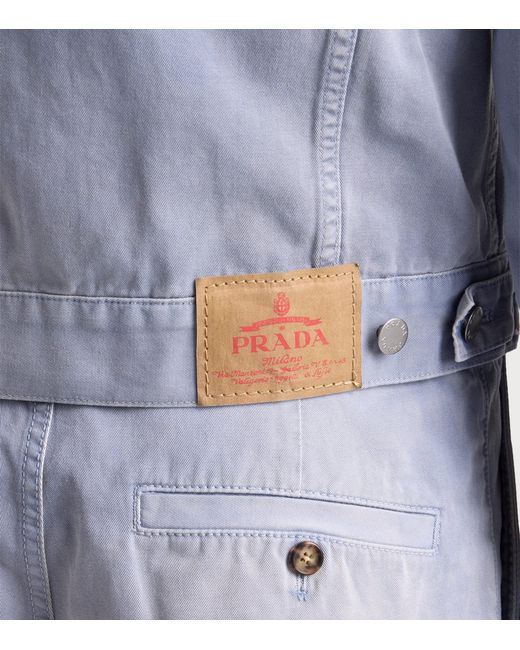 Prada Blue Gabardine Denim Jacket for men