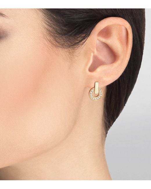 BVLGARI Metallic And Diamond Earrings