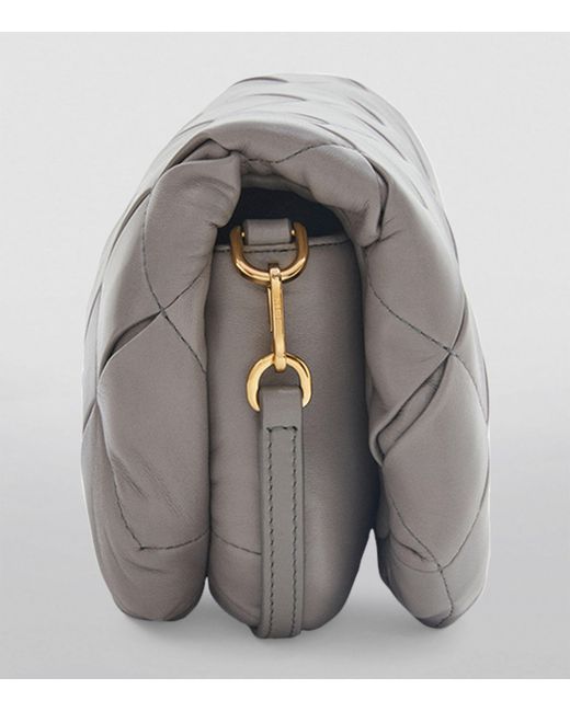 Loewe Gray Mini Goya Pleated Puffer Shoulder Bag
