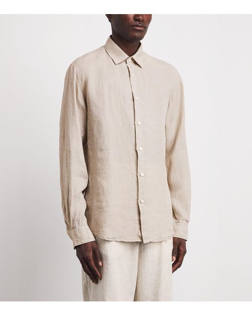 Sunspel Natural Linen Shirt for men