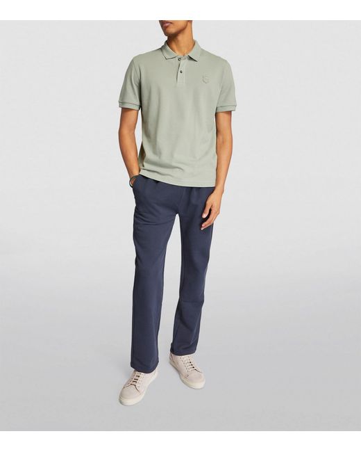 Corneliani Green Cotton Polo Shirt for men