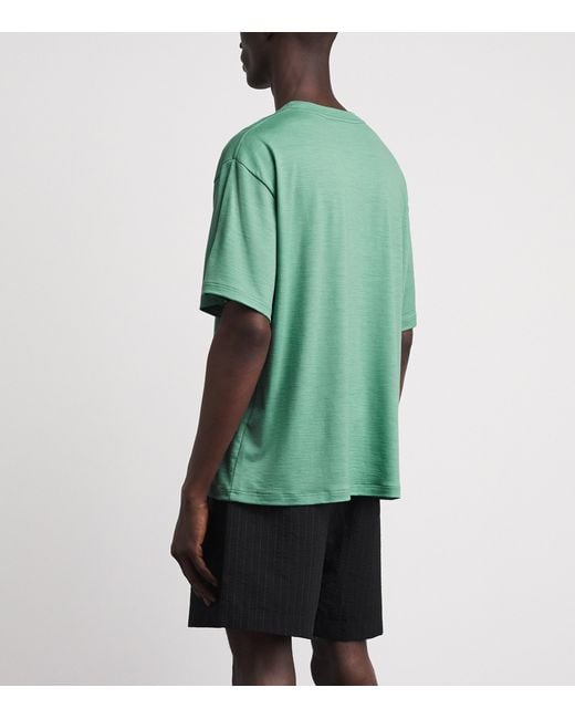 Studio Nicholson Green Cotton Bric T-Shirt for men