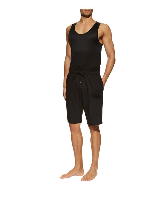 Derek Rose Black Basel Lounge Shorts for men