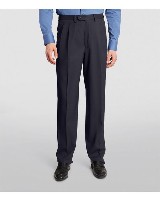 Giorgio Armani Blue Stretch-wool Single-breasted Two-piece Suit for men