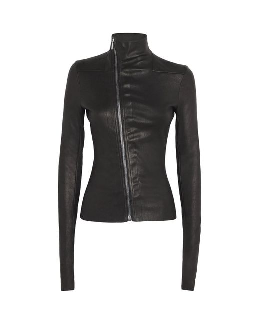 Rick Owens Black Lamb Leather Gary Jacket