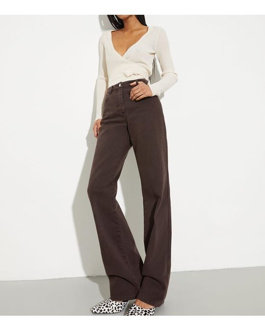 MAX&Co. Brown Cotton Drill Trousers