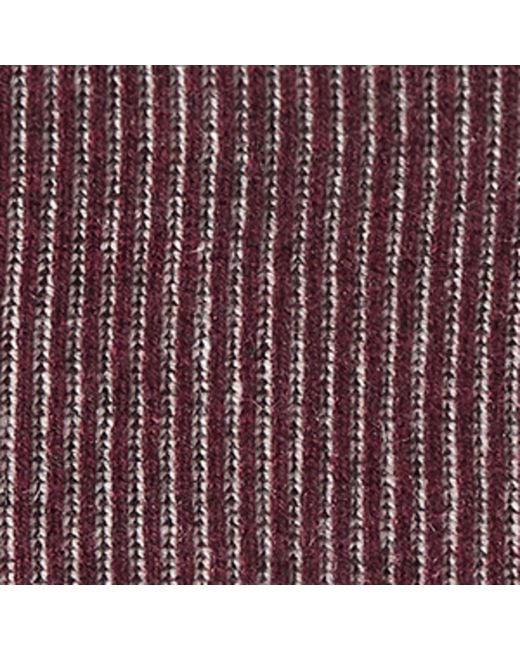 Brunello Cucinelli Purple Cashmere Ribbed Scarf for men