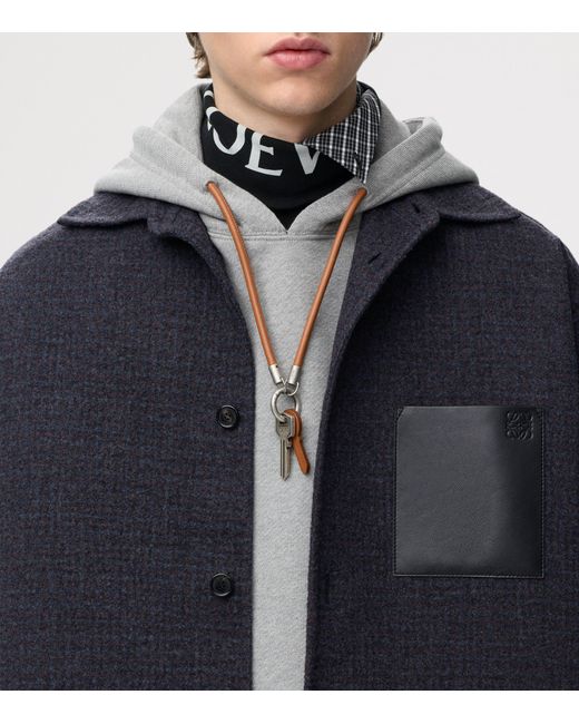 Loewe Blue Pocket Anagram Overshirt for men