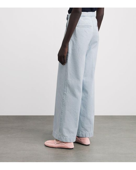 Claudie Pierlot Blue Sailor Wide-Leg Jeans