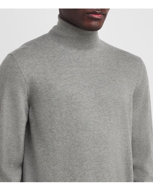 Ralph Lauren Gray Cashmere Roll-Neck Sweater for men