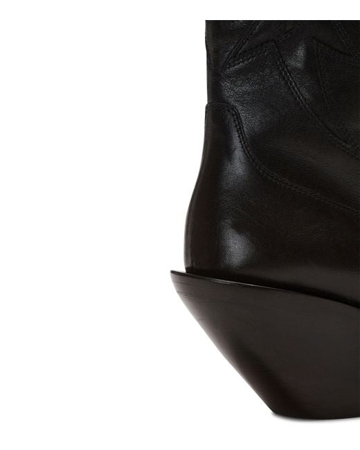 Balmain Black Leather Dan Patchwork Boots for men