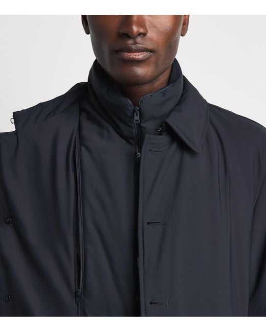 Herno Blue Washington Raincoat for men