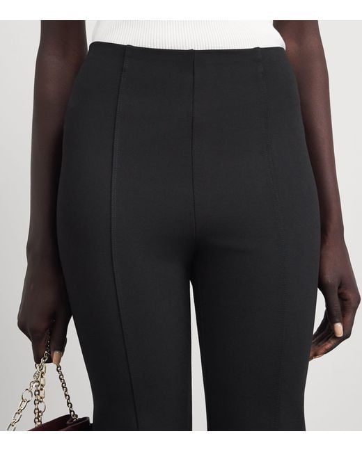 Maje Black Flared Slit Trousers