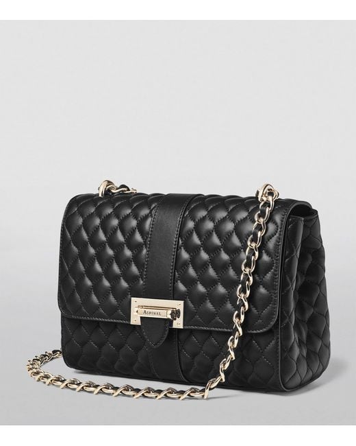 Aspinal Black Large Lottie Shoulder Bag