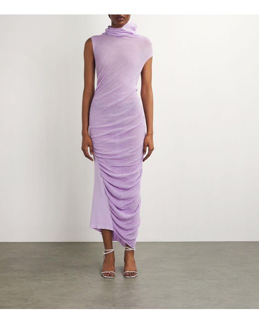 Issey Miyake Purple Rollneck Ambiguous Dress