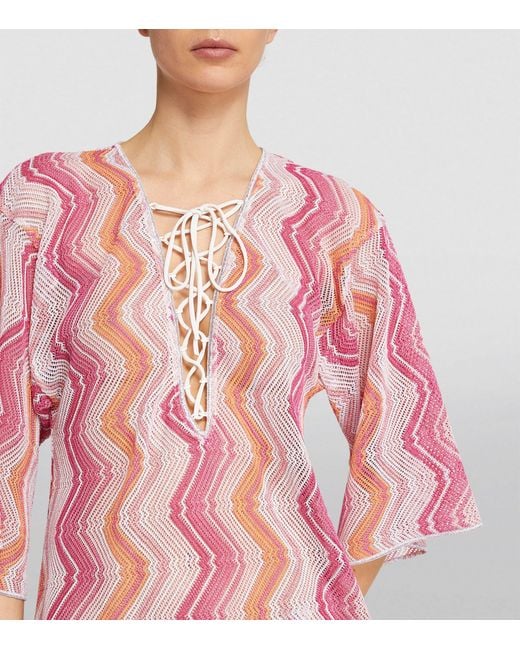 Missoni Pink Zigzag Beach Cover-up