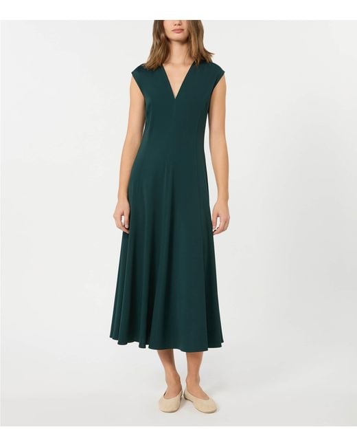 Max Mara Green Jersey Midi Dress