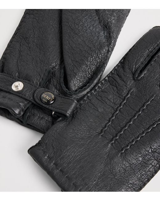 Dents Yellow Leather Hampton Gloves for men