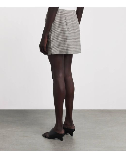 Rag & Bone Gray Wool Plaid Mini Skirt