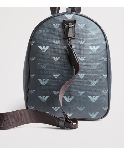 Emporio Armani Blue Canvas Eagle Holdall for men