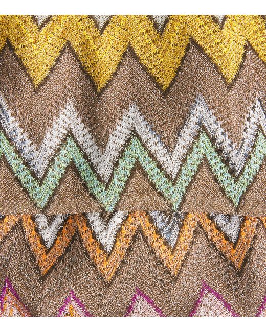 Missoni White Zigzag One-Shoulder Bikini
