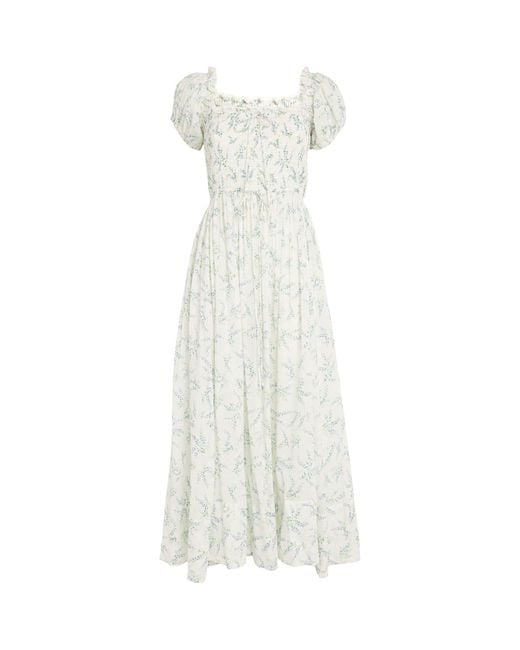 Doen White Blanc Bluebell Ballad Midi Dress