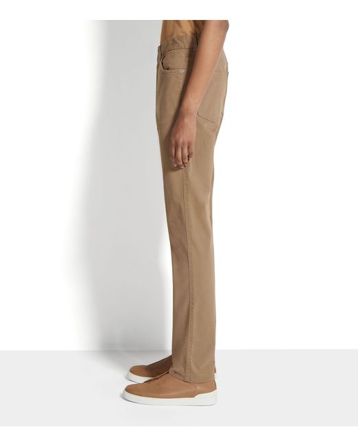 Zegna Natural Stretch-cotton Roccia Slim Jeans for men