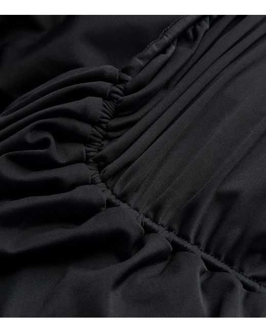 Christopher Esber Black Encompassed Looped Bodice Midi Dress