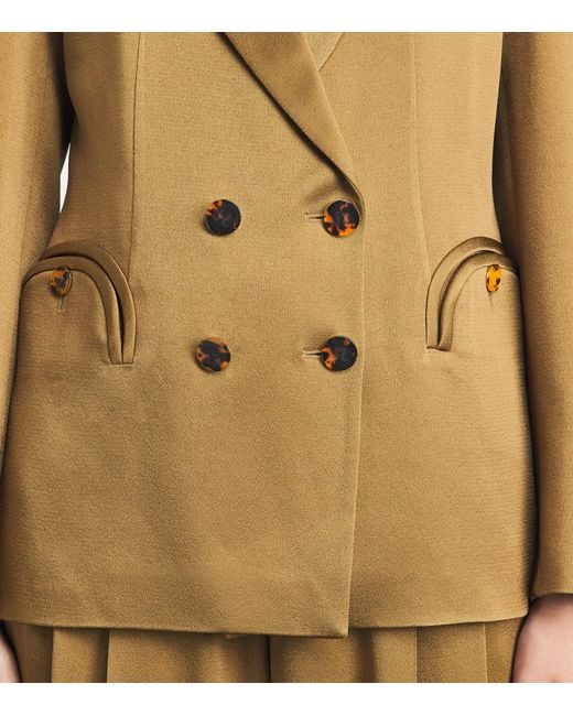Blazé Milano Natural Satin Novalis Charmer Double-Breasted Blazer