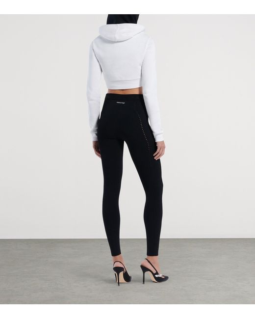 Balenciaga White Cropped Zip-Up Hoodie