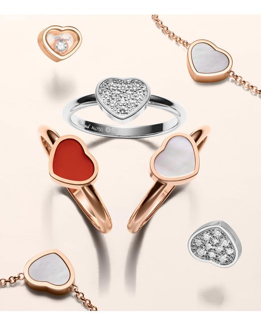 Chopard Metallic And Mother-Of-Pearl My Happy Hearts Ring