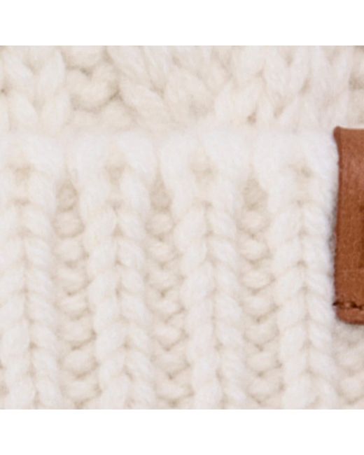 Loewe Natural Wool Logo Beanie