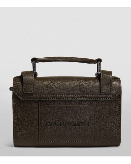 Emporio Armani Black Small Leather Cross-body Bag for men