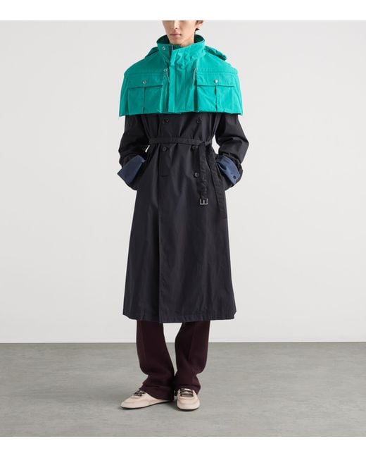 Prada Blue Cotton Vintage-Look Shirt for men