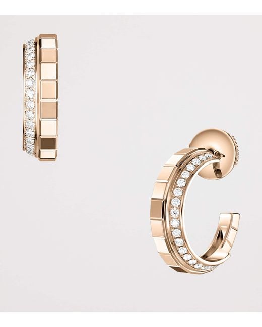 Chopard Natural And Diamond Ice Cube Hoop Earrings