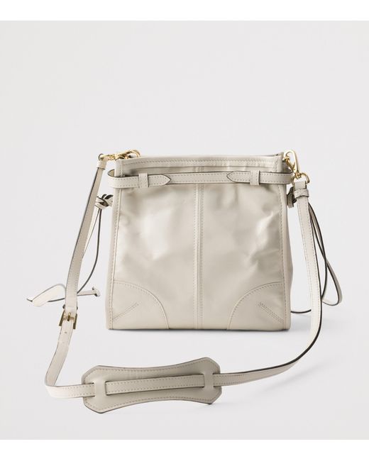 Prada Natural Mini Leather Bonnie Shoulder Bag