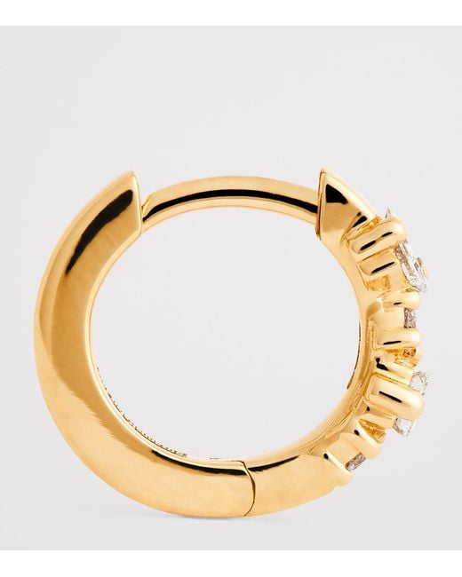 Suzanne Kalan Metallic And Diamond Princess Huggie Earrings