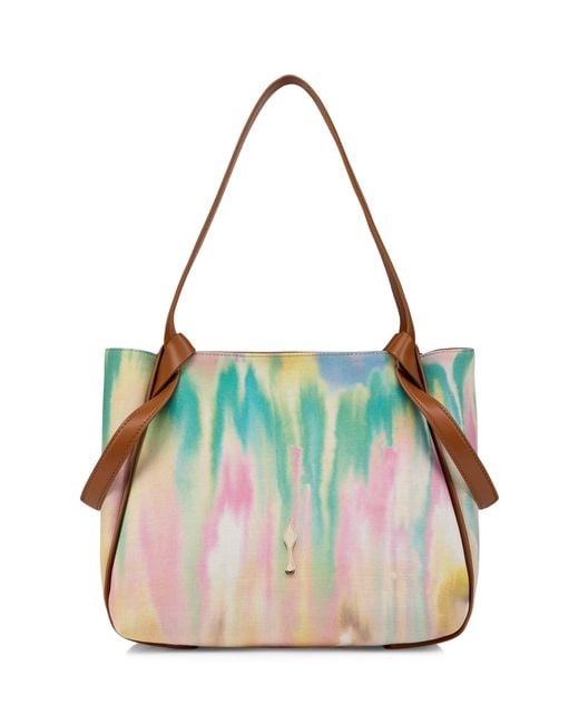 Christian Louboutin Green Bettina Small Tie-Dye Tote Bag