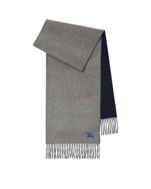 Burberry Gray Cashmere Reversible Scarf for men
