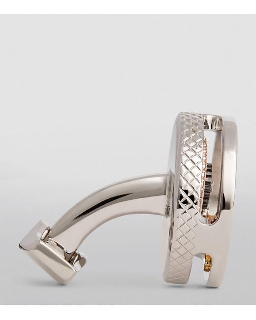 Tateossian Black Circle Gear Cufflinks for men