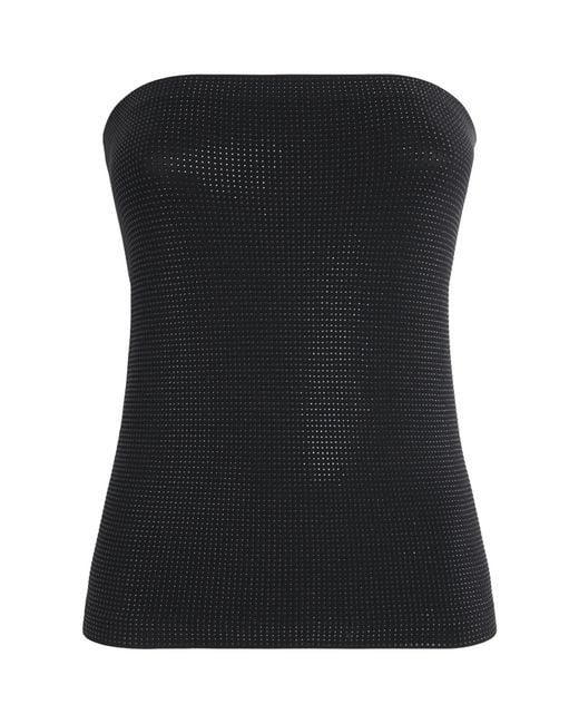 Wolford Black Embellished Liquid Fatal Tube Top