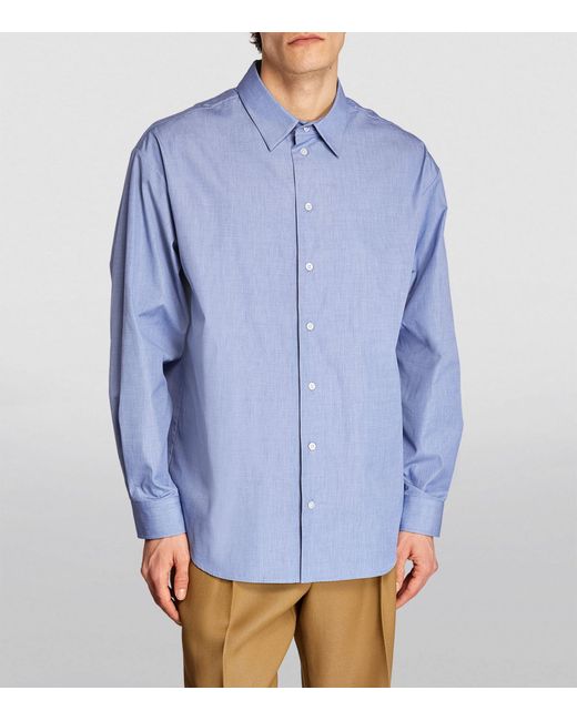 The Row Blue Cotton Atticus Shirt for men