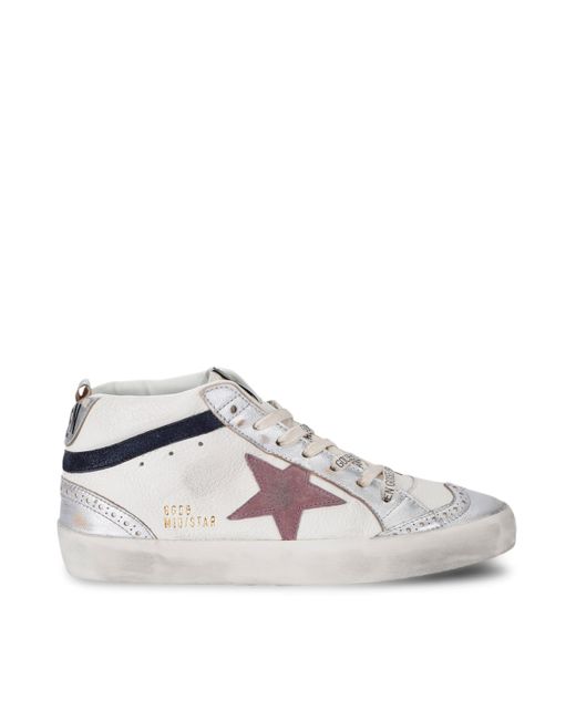 Golden Goose Deluxe Brand Gray Leather Mid Star Sneakers