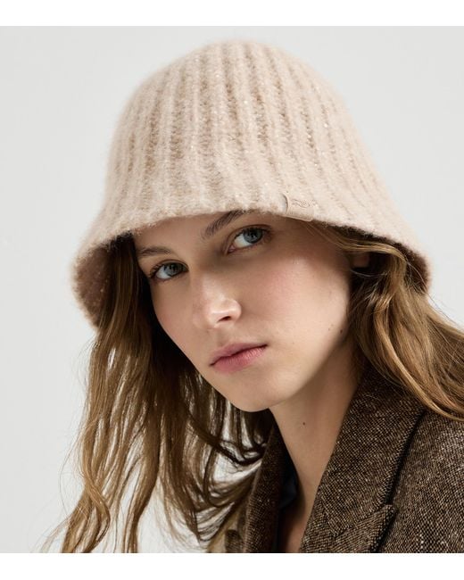 Brunello Cucinelli Natural Cashmere-Silk Bucket Hat